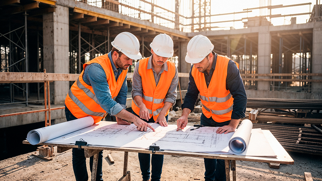 A modern building under construction.